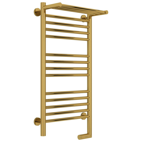 Полотенцесушитель электрический правый, с полкой цвет золото Сунержа Богема 2.0 800х400 03-5207-8040 (детальная фотография)