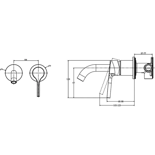 Смеситель для раковины Jacob Delafon Elate хром E28318-CP (детальная фотография), для раковины