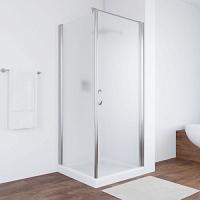 Душевой уголок профиль глянцевый хром стекло сатин Vegas-glass