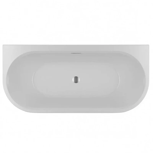Акриловая ванна Riho Desire BACK2WALL Glossy Fall B089012005, 184 x 80 см, с подсветкой, наполнение через перелив, цвет белый (детальная фотография), акриловые