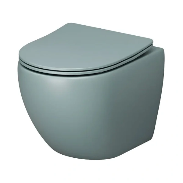 Унитаз подвесной Grossman Color мятный матовый GR-4455MNMS (детальная фотография)