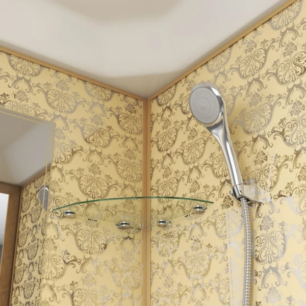 Душевая кабина Niagara Luxe 90х90 см золото 7701DG (детальная фотография), со средним поддоном