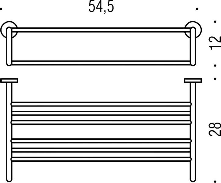 Полотенцедержатель Colombo Basic хром B2787 (детальная фотография), хром