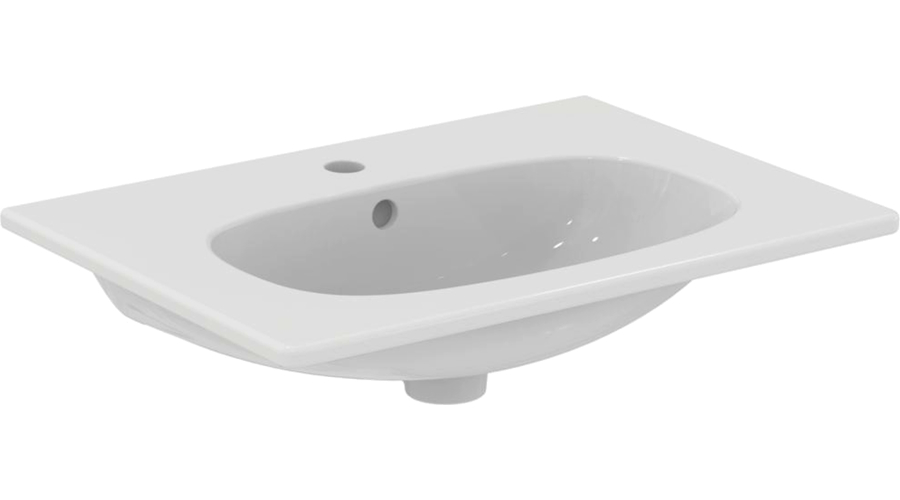 Тумба с раковиной подвесная Ideal Standard Tesi T0050 60 см 2 ящика (детальная фотография), комплект (набор)