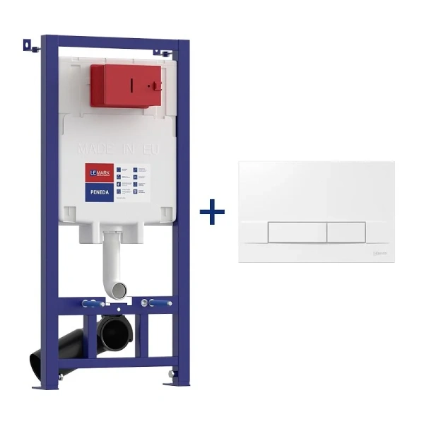 Инсталляция для унитаза Lemark Peneda 9880 с клавишей смыва (детальная фотография)