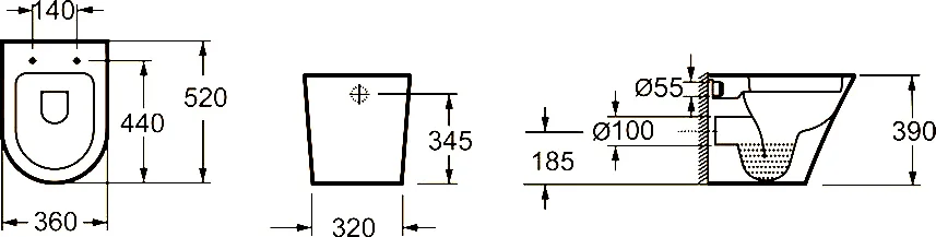 Унитаз напольный Lavinia Boho Biore с сиденьем микролифт 33040040 (детальная фотография), сиденье с микролифтом , с антивсплеском index_1