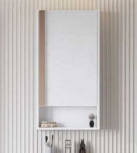 Зеркальный шкаф Акватон Сканди 45 см белый 1A252002SD010 (детальная фотография)