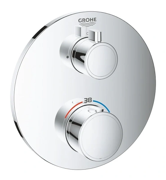 Смеситель для душа Grohe Grohtherm 24075000 круглая розетка (детальная фотография)