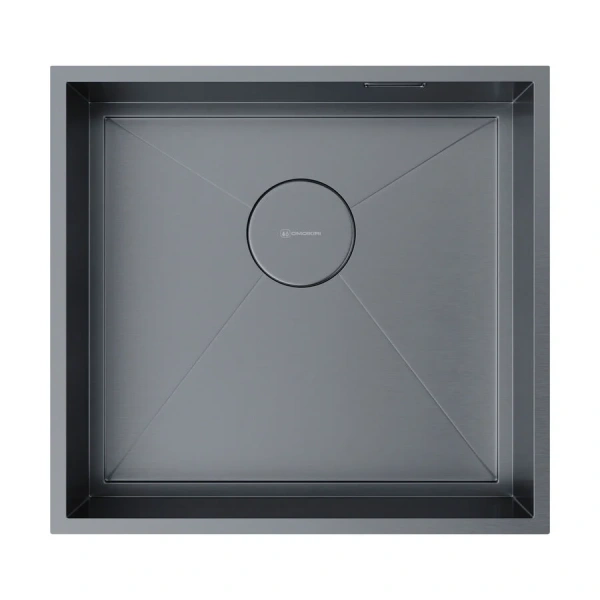 Мойка для кухни Omoikiri Kasen 48-26-INT-GM 48 см вороненая сталь 4997058 (детальная фотография)