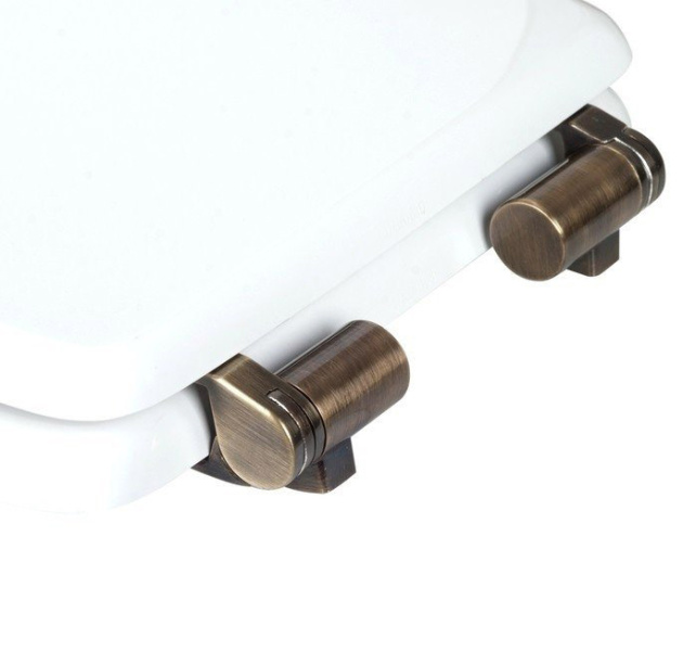 Сиденье для унитаза, фурнитура бронза, Tiffany World Bristol TWBR21bi/br (детальная фотография), по запросу