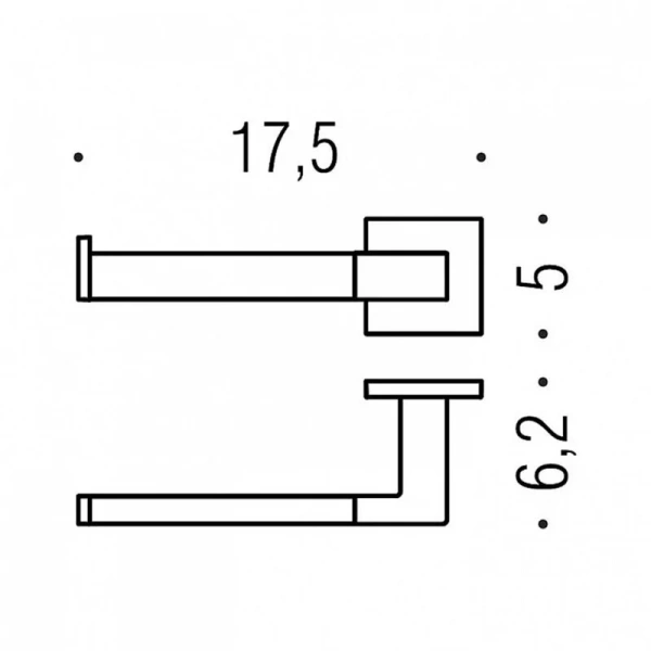 Бумагодержатель Colombo Basic Q латунь B3708SX (детальная фотография), современные, hi-tech