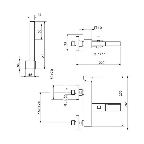 Смеситель для ванны Migliore Kvant каскадный излив 18767 (детальная фотография), для ванны