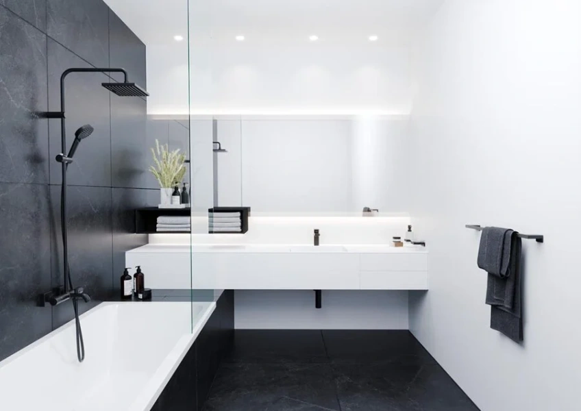 Смеситель для раковины Hansgrohe Vernis Shape матовый черный, без донного клапана 71569670 (детальная фотография), на раковину