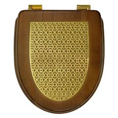 Крышка-сидение с микролифтом Migliore Milady фурнитура золото