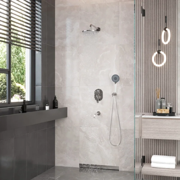 Душевой комплект BERGES Ventas 07300 однорычажный (детальная фотография), душевые комплекты, наборы