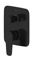Смеситель для душа Bravat Source черный матовый