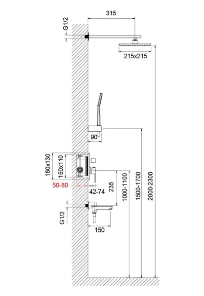 Душевой комплект Timo Selene хром SX-3069/00SM (1113) (детальная фотография), душевые комплекты, наборы