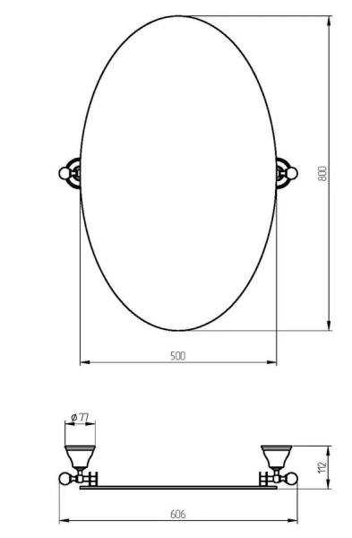 Зеркало Migliore Provance 60 см бронза 17624 (детальная фотография), по запросу