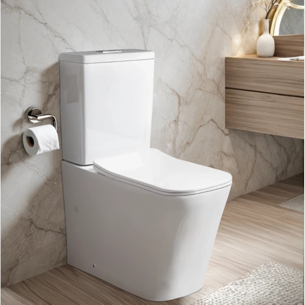 Унитаз компакт Ceruttispa Maiella безободковый CT10314 (детальная фотография), безободковые, сиденье с микролифтом , с антивсплеском, компакт, низкие