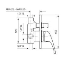 Смеситель для душа Emmevi Winny 95019 95019CR (детальная фотография), для душа