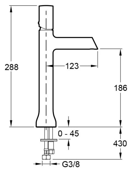 Смеситель для раковины Jacob Delafon Toobi никель E8960-BN (детальная фотография), для раковины
