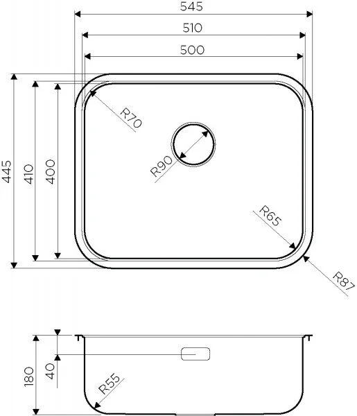 Мойка для кухни Omoikiri Omi 54-U/IF-IN 54 см нержавеющая сталь 4993488 (детальная фотография), врезные