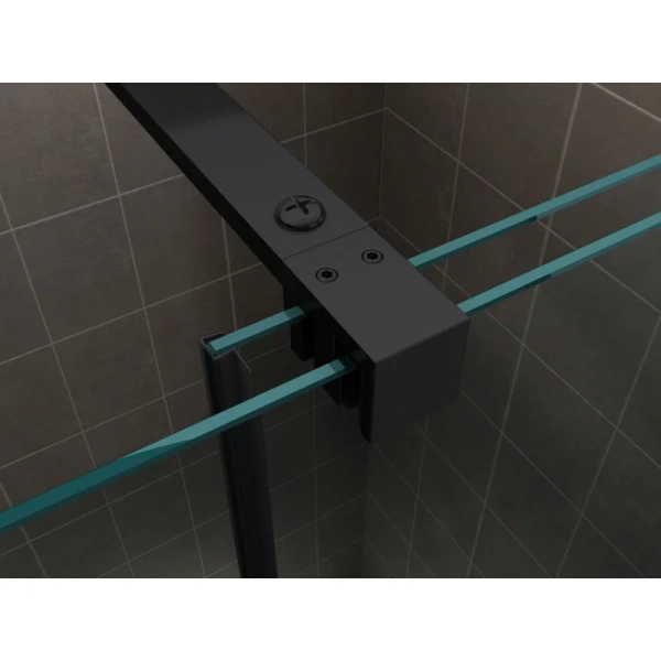 Душевая дверь Abber Komfort 100 см стекло прозрачное AG09100B (детальная фотография), стеклянные