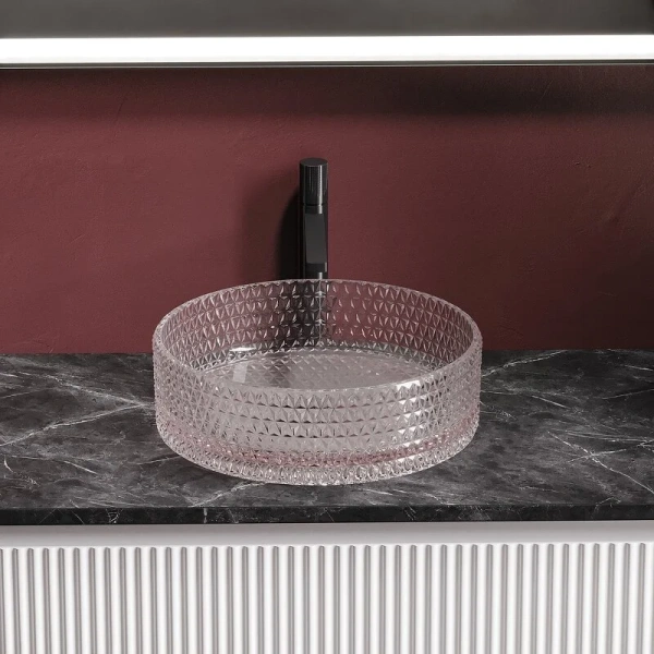 Раковина Ceramica Nova Cristal 36 см розовая CN6061 (детальная фотография), в наличии