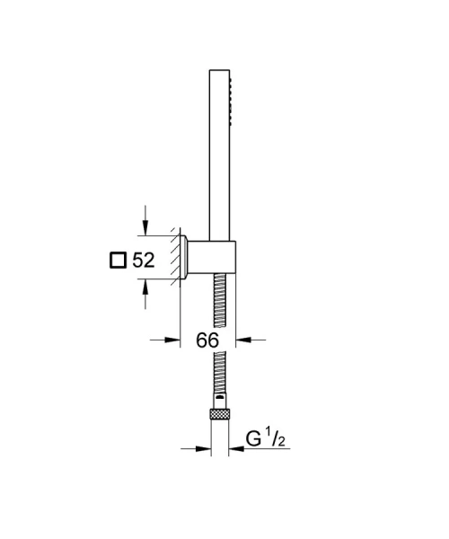 Душевой комплект Grohe Euphoria Cube 27889000 (детальная фотография), душевые комплекты, наборы
