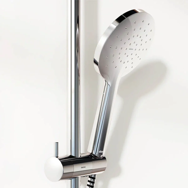 Душевая стойка Damixa Jupiter 977740 латунь (детальная фотография), хром, черные