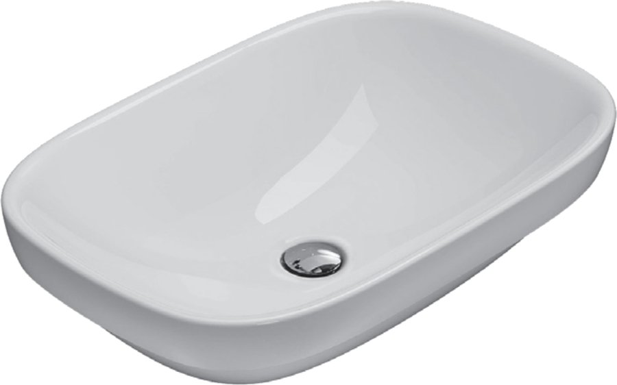 Раковина полувстраиваемая Globo Genesis GE051 GE042.BI (детальная фотография)