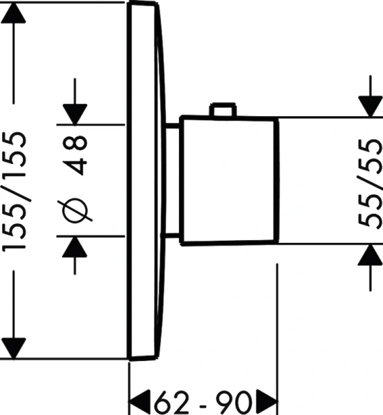 Смеситель для душа Hansgrohe PuraVida хром/белый 15772400 (детальная фотография), для душа