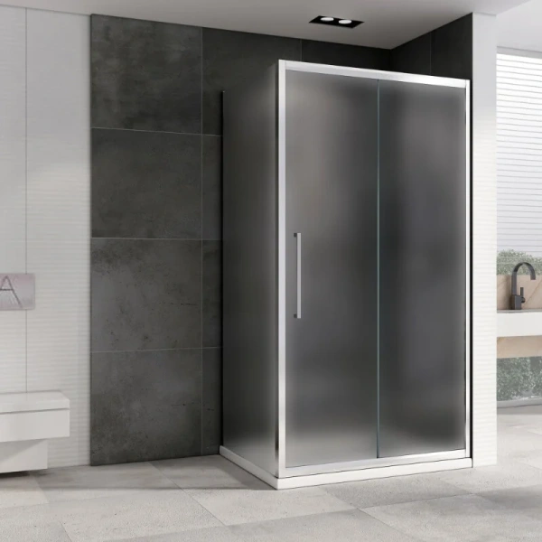 Душевой уголок Abber Schwarzer Diamant 170x50 см профиль хром, стекло матовое AG30170MH-S50M (детальная фотография), современные, hi-tech