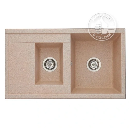 Мойка для кухни Акватон Делия 87 см песочная - фото 2