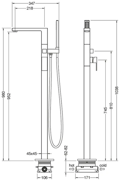 Смеситель для ванны Timo Selene 2210/03Y-CR (детальная фотография), для душа