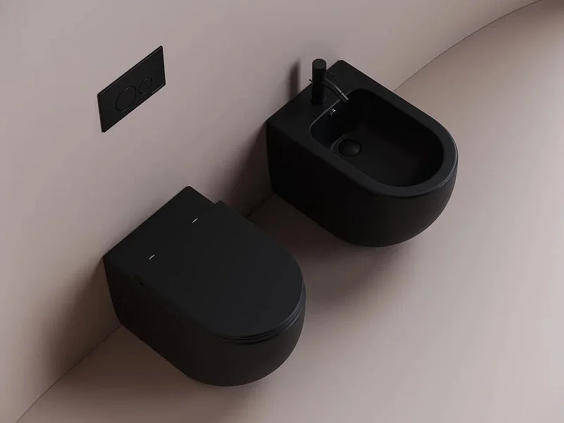 Биде напольное Ceramica Nova Metropol черное CN4005MB (детальная фотография), напольные, приставные index_1