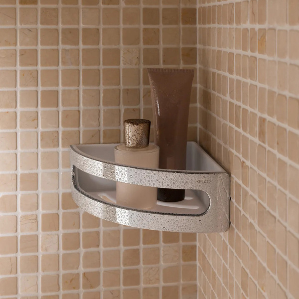 Полочка для ванной Keuco Elegance 11657 (детальная фотография), металлические, пластиковые