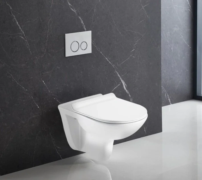 Унитаз подвесной Azario Pavia безободковый AZ-2142 (детальная фотография), без бачка, со скрытым бачком