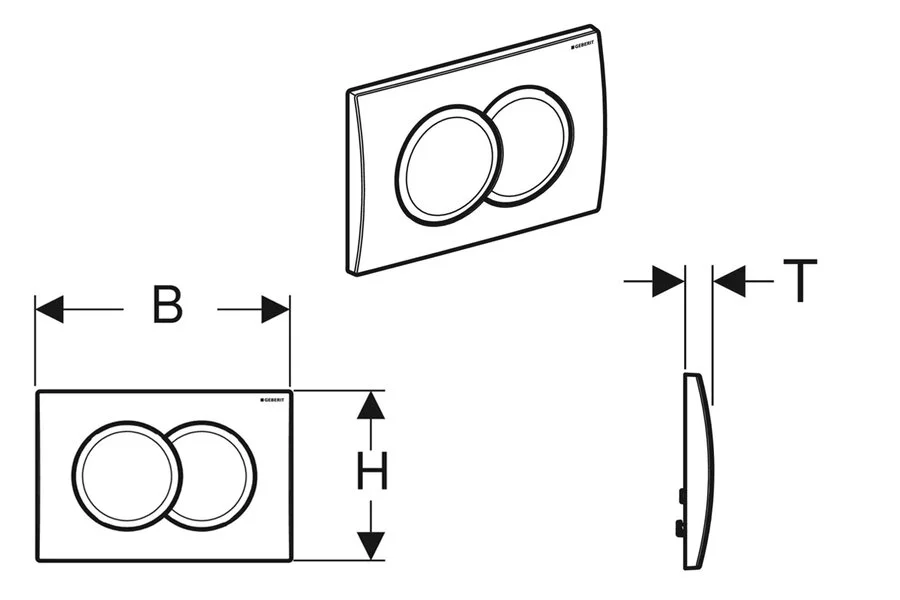 Клавиша смыва Geberit Delta 01 альпийский белый 115.107.11.1 (детальная фотография), в наличии
