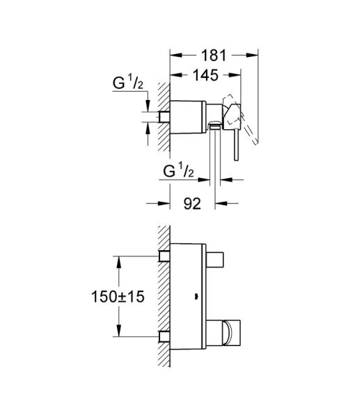 Смеситель для душа Grohe Allure 32846000 (детальная фотография), для душа