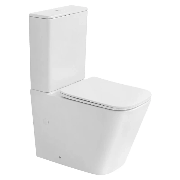 Унитаз компакт Abber Rechteck AC1210TM безободковый (детальная фотография)