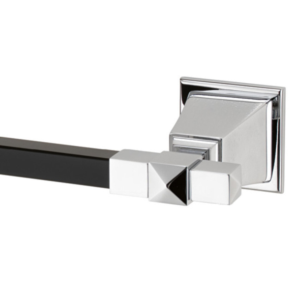 Полотенцедержатель для ванной, цвет хром, Devon&Devon Time Black TM309CRBL (детальная фотография), в наличии