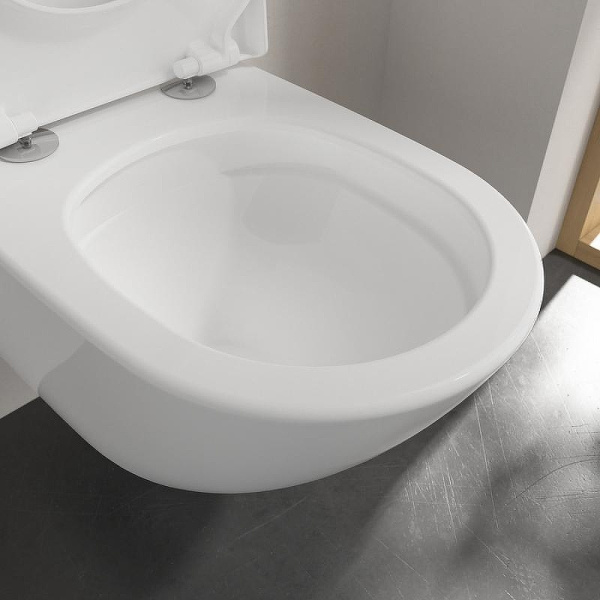 Унитаз подвесной Villeroy & Boch Subway 3.0 с сиденьем микролифт 4670TS01 (детальная фотография), в наличии