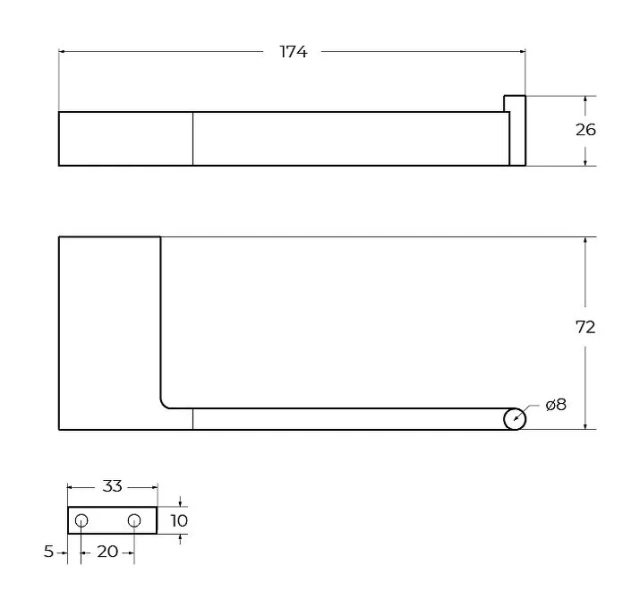 Бумагодержатель Cezares Slider сатин SLIDER-PH1-IN (детальная фотография), современные, hi-tech