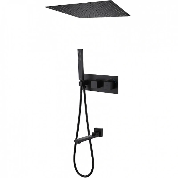 Душевой комплект Abber Daheim черный матовый AF8254B (детальная фотография)