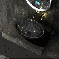 Раковина Abber Karbon 50 см черная