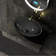 Раковина Abber Karbon 50 см черная