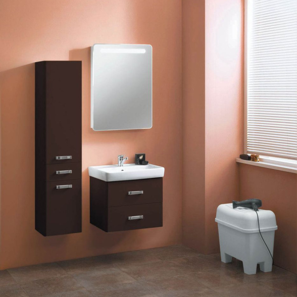 Тумба под раковину подвесная Акватон Америна 60 см коричневая 1A135401AM430 (детальная фотография), нет в наличии