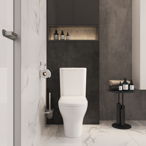 Унитаз компакт VitrA Zentrum с сиденьем микролифт 9012B003-7204 (детальная фотография), современные, hi-tech, круглые