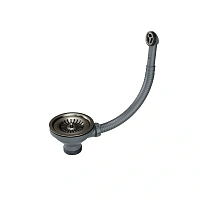 Слив для кухонной мойки Paulmark вороненая сталь